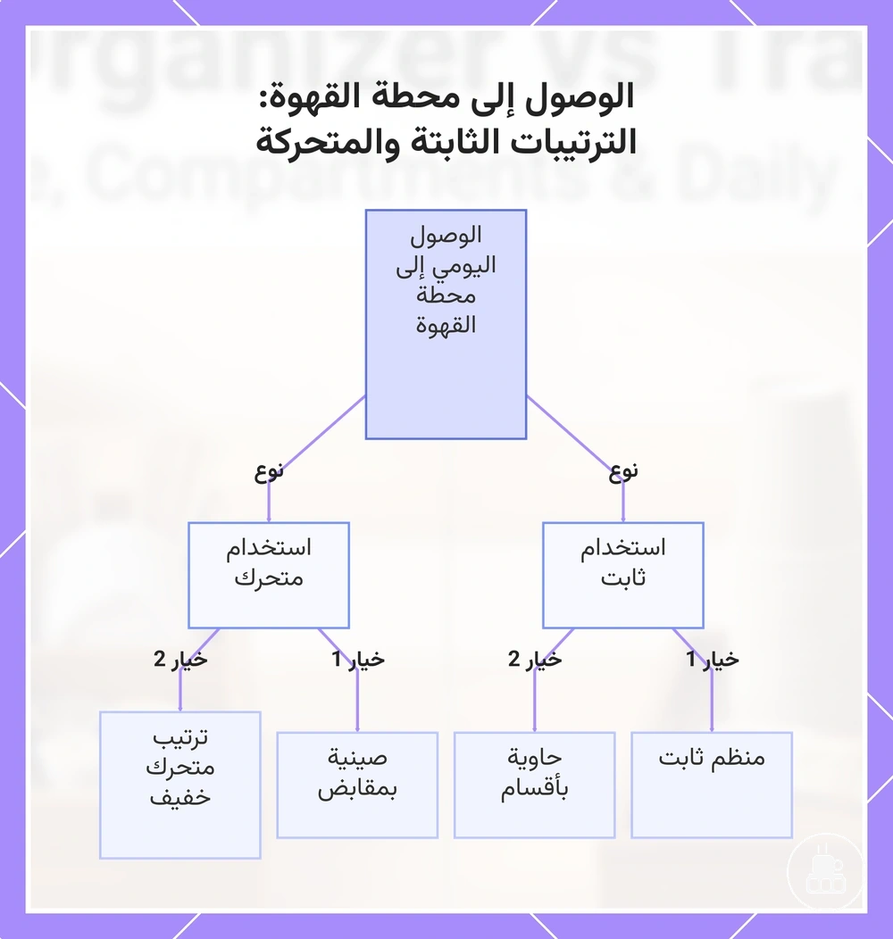 الوصول إلى محطة القهوة: الترتيبات الثابتة والمتحركة