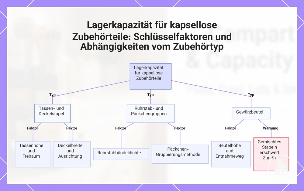 Lagerkapazität für kapsellose Zubehörteile: Schlüsselfaktoren und Abhängigkeiten vom Zubehörtyp