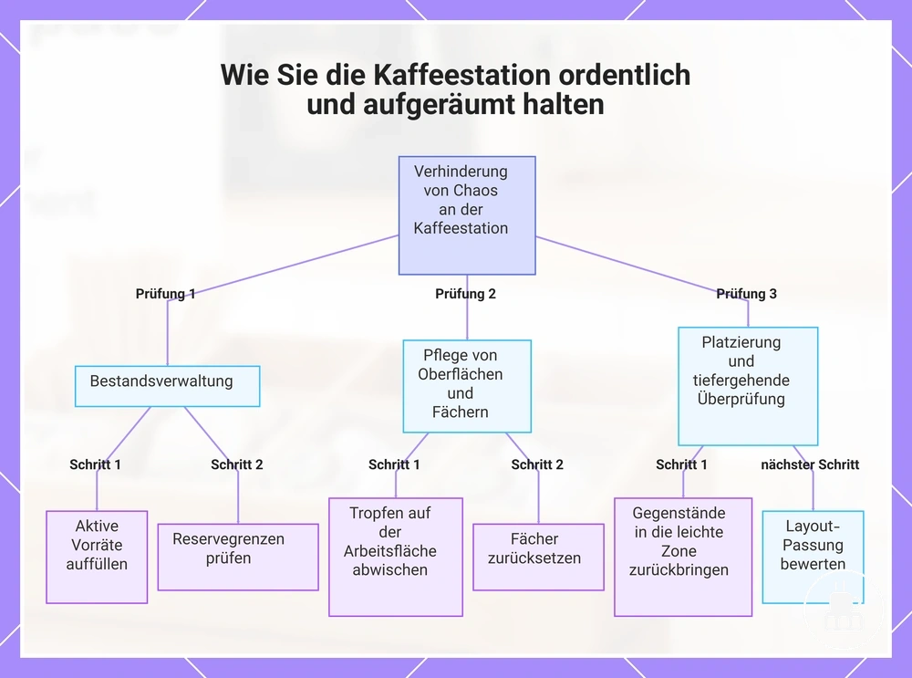 Wie Sie die Kaffeestation ordentlich und aufgeräumt halten