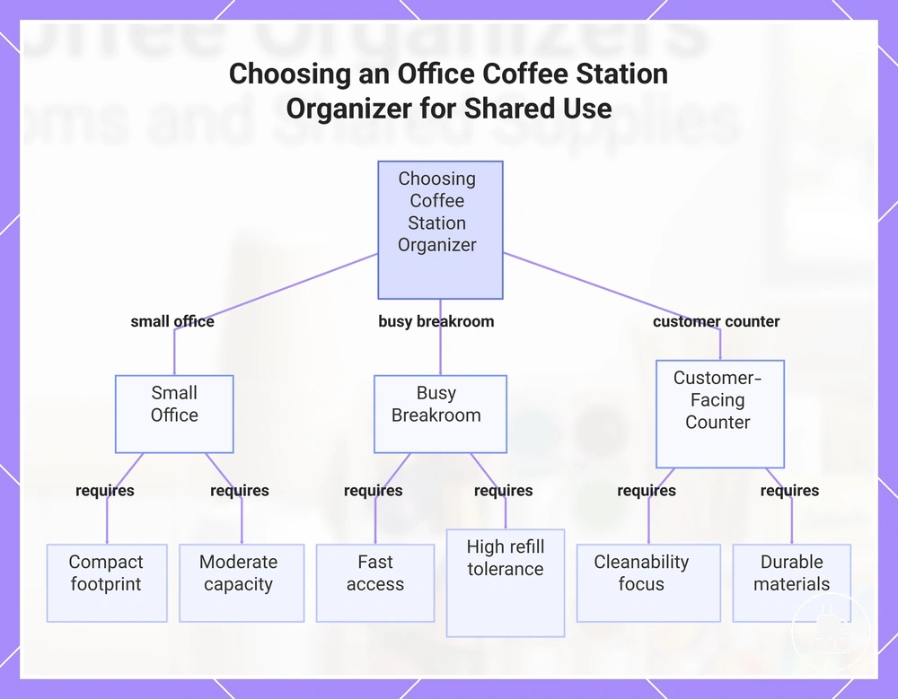 Choosing an Office Coffee Station Organizer for Shared Use