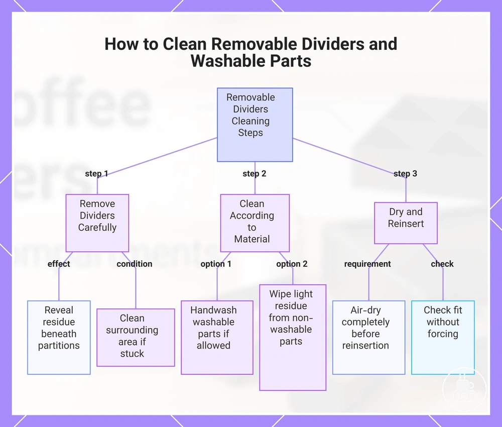 How to Clean Removable Dividers and Washable Parts