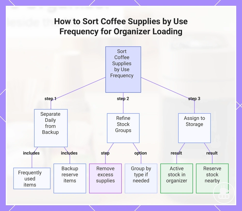 How to Sort Coffee Supplies by Use Frequency for Organizer Loading