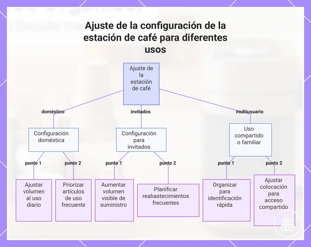 Ajuste de la configuración de la estación de café para diferentes usos