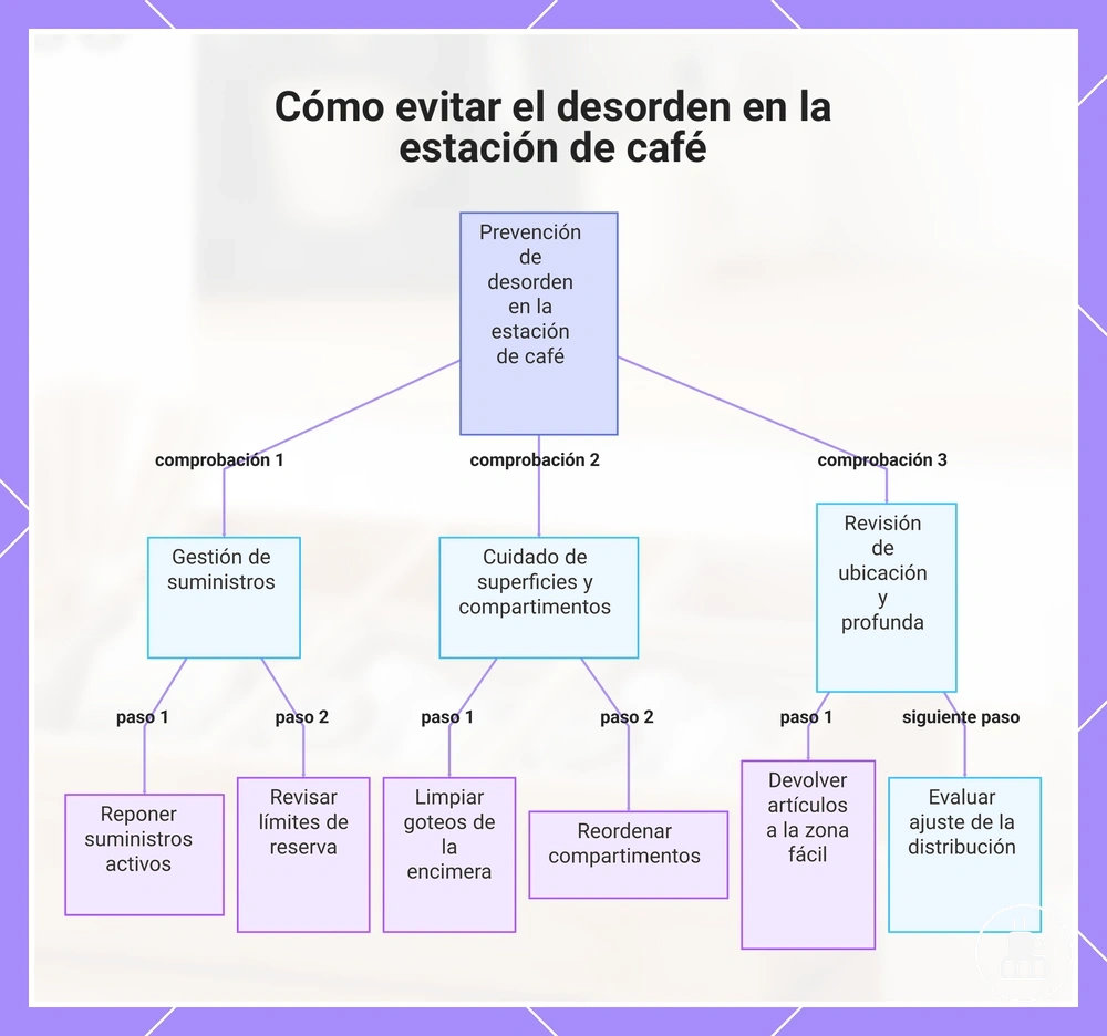 Cómo evitar el desorden en la estación de café