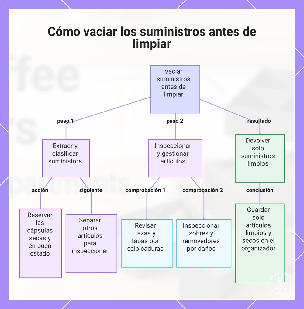 Cómo vaciar los suministros antes de limpiar