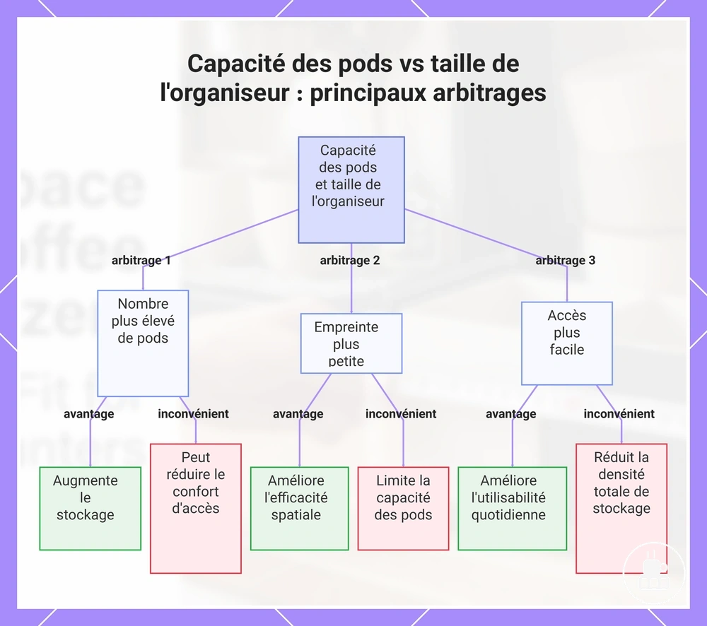 Capacité des pods vs taille de l'organiseur : principaux arbitrages