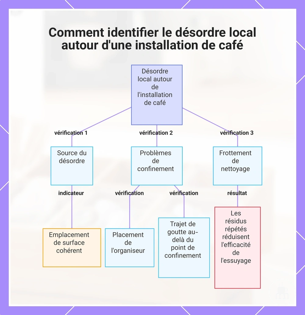 Comment identifier le désordre local autour d'une installation de café